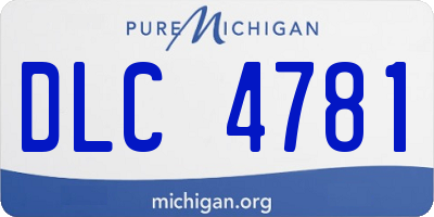 MI license plate DLC4781