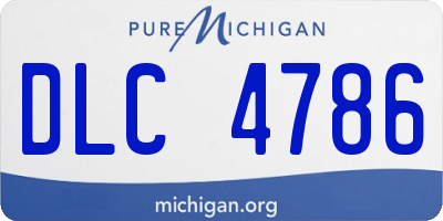 MI license plate DLC4786