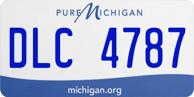 MI license plate DLC4787