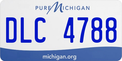 MI license plate DLC4788