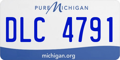 MI license plate DLC4791