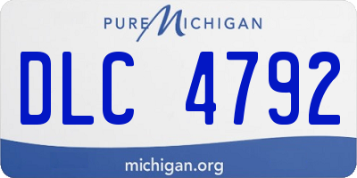 MI license plate DLC4792