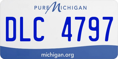 MI license plate DLC4797