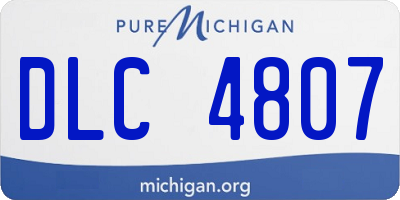 MI license plate DLC4807