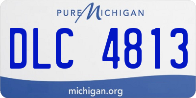 MI license plate DLC4813