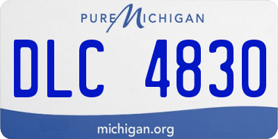 MI license plate DLC4830