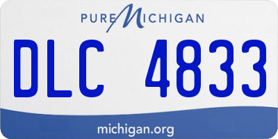 MI license plate DLC4833