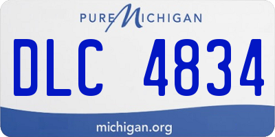 MI license plate DLC4834