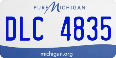 MI license plate DLC4835