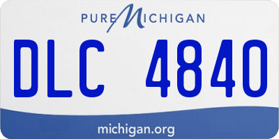 MI license plate DLC4840