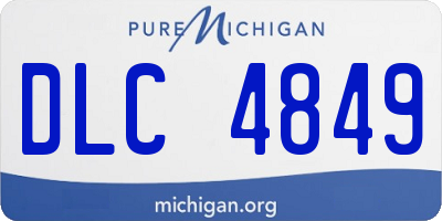 MI license plate DLC4849