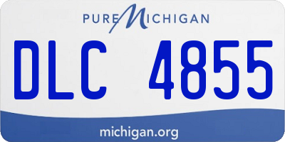 MI license plate DLC4855