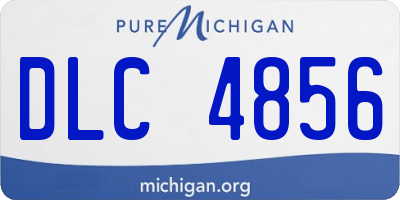 MI license plate DLC4856