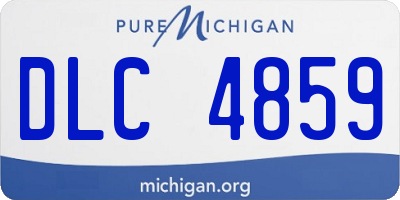 MI license plate DLC4859