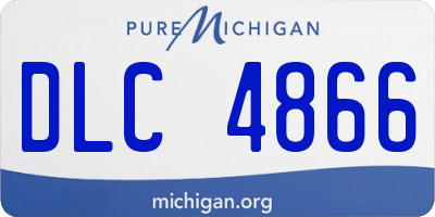 MI license plate DLC4866