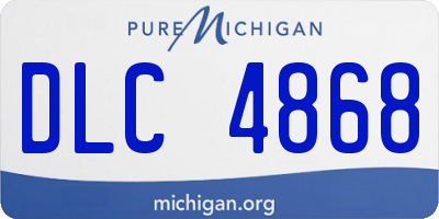 MI license plate DLC4868