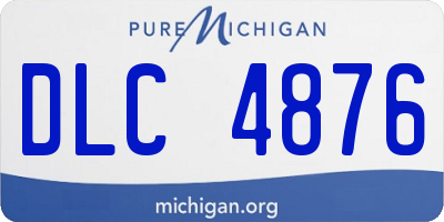 MI license plate DLC4876