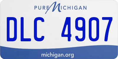 MI license plate DLC4907