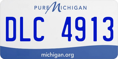 MI license plate DLC4913