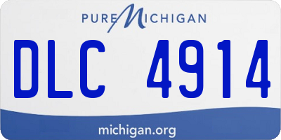 MI license plate DLC4914