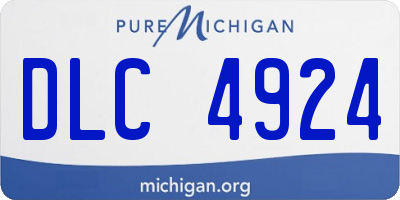 MI license plate DLC4924
