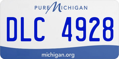 MI license plate DLC4928