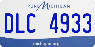 MI license plate DLC4933