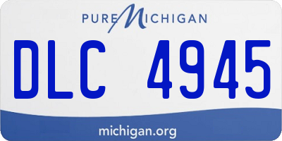MI license plate DLC4945