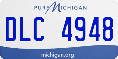 MI license plate DLC4948
