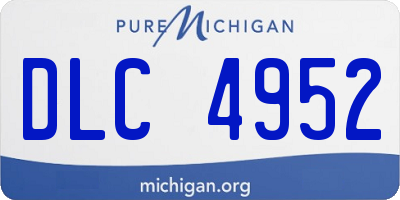MI license plate DLC4952