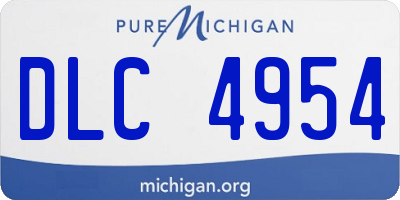 MI license plate DLC4954