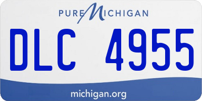 MI license plate DLC4955