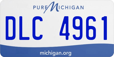 MI license plate DLC4961