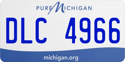 MI license plate DLC4966