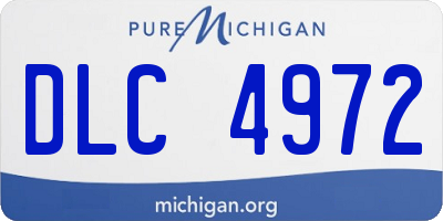 MI license plate DLC4972