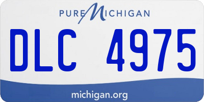 MI license plate DLC4975