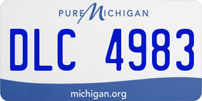 MI license plate DLC4983