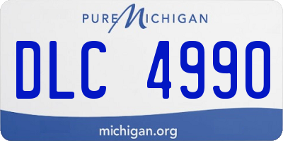 MI license plate DLC4990
