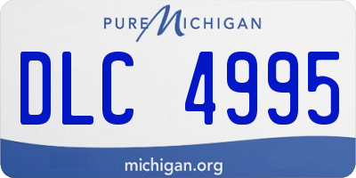 MI license plate DLC4995
