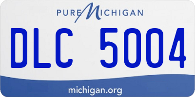 MI license plate DLC5004