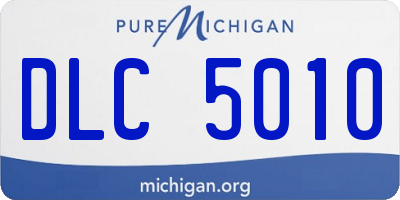 MI license plate DLC5010