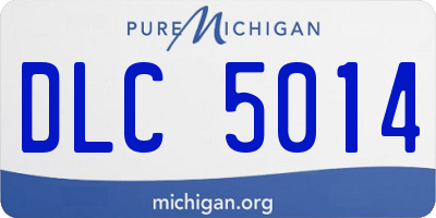 MI license plate DLC5014