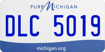 MI license plate DLC5019