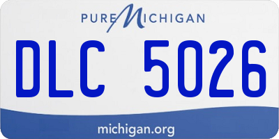 MI license plate DLC5026
