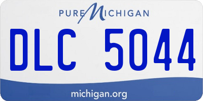 MI license plate DLC5044