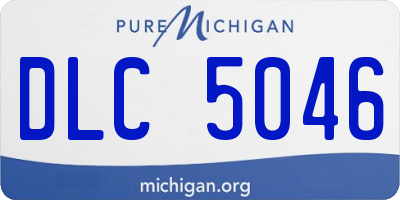 MI license plate DLC5046