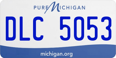 MI license plate DLC5053