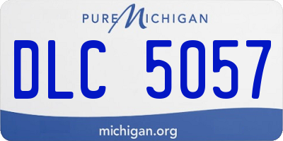 MI license plate DLC5057