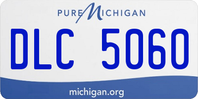 MI license plate DLC5060