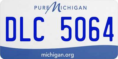 MI license plate DLC5064